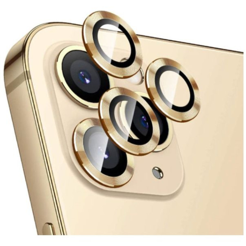 Wsfive Full Cover Full Glue Tζαμάκι Προστασίας Πίσω Κάμερας για για Apple iPhone 12 Pro Max - Χρώμα: Χρυσό