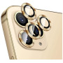 Full Glue Tζαμάκι Προστασίας Πίσω Κάμερας με Μεταλλικό Πλαίσιο για Apple iPhone 11/12/12 Mini - Χρώμα:Χρυσό