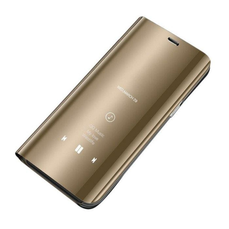 Θήκη Clear View Stand για Huawei P30 Pro - Χρώμα: Χρυσό