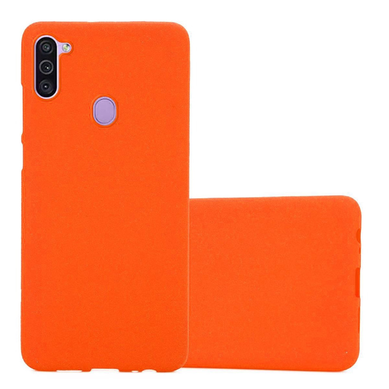 Θήκη Πλάτης Σιλικόνης Απλή για Samsung Galaxy A11/M11 - Χρώμα: Πορτοκαλί