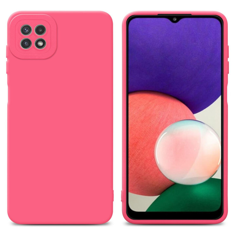 Θήκη Πλάτης Σιλικόνης Soft για Samsung Galaxy A22 5G - Χρώμα: Φούξια