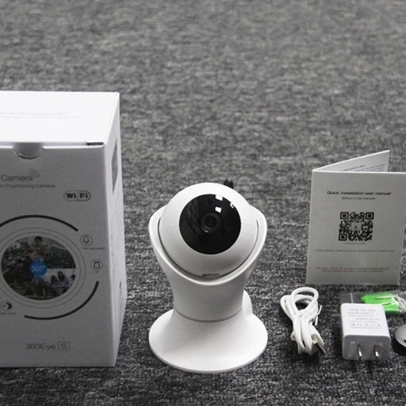 IP Κάμερα Παρακολούθησης Wi-Fi 720P HD με Αμφίδρομη Επικοινωνία 360° dEC39-06 - Χρώμα: Άσπρο