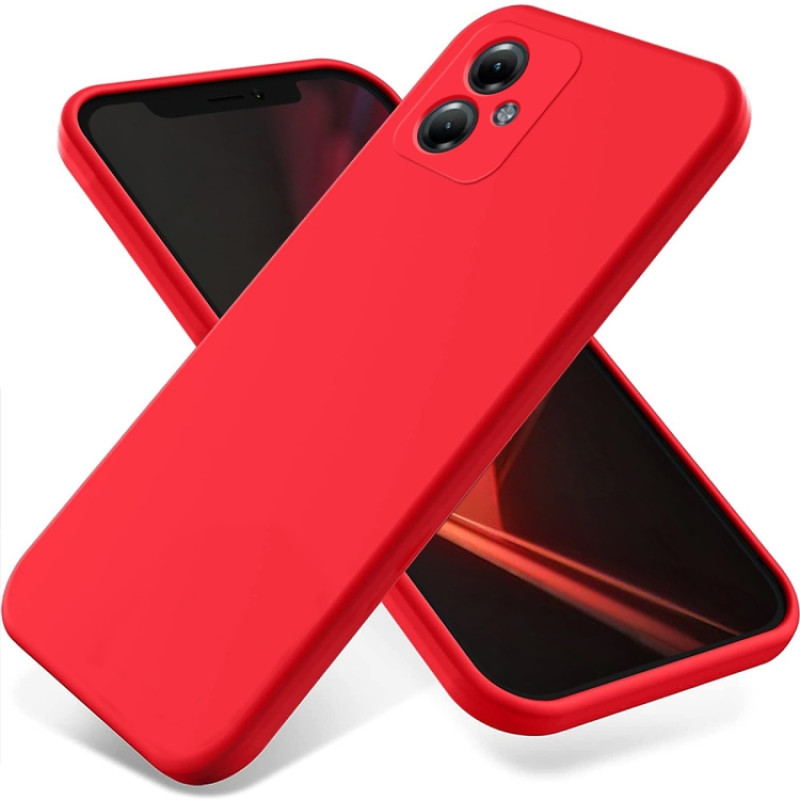 Θήκη Πλάτης Σιλικόνης Soft για Motorola G54 - Χρώμα: Κόκκινο
