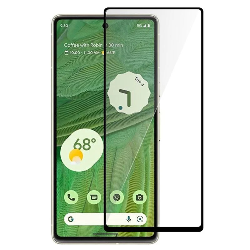 Full Cover Full Glue Tζαμάκι Προστασίας Οθόνης για Google Pixel 6A - Χρώμα: Μαύρο