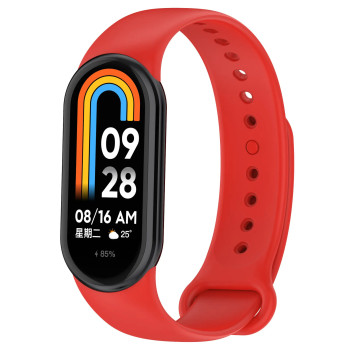 Λουράκι Σιλικόνης για Xiaomi Mi Band 8 - Χρώμα: Κόκκινο Λουράκι Σιλικόνης για Xiaomi Mi Band 8 - Χρώμα: Κόκκινο