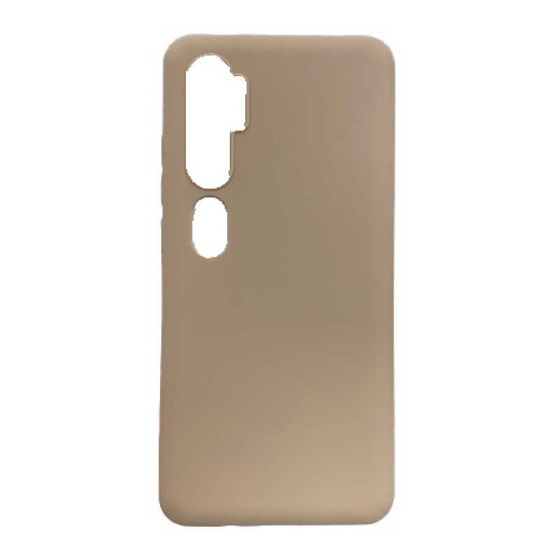 Θήκη Πλάτης Σιλικόνης Απλή για Xiaomi Mi Note 10 Pro - Χρώμα: Καφέ