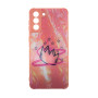 Θήκη Πλάτης Πλαστική με Σχέδια για Samsung Galaxy S21 Plus - Χρώμα: Ροζ με Στέμμα