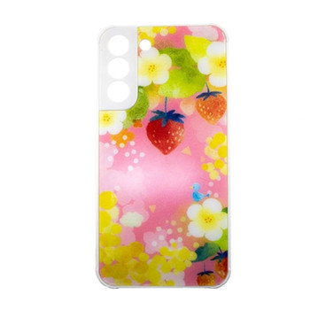 Θήκη Πλάτης Πλαστική με Σχέδια για Samsung Galaxy S22 Plus - Χρώμα: Ρόζ με Φραουλίτσες