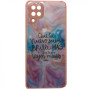 Θήκη Πλάτης Πλαστική με Σχέδια για Samsung Galaxy A12 - Χρώμα: Πολύχρωμο Ροζ