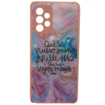 Θήκη Πλάτης Πλαστική με Σχέδια για Samsung Galaxy A52S - Χρώμα: Πολύχρωμο Ροζ Θήκη Πλάτης Πλαστική με Σχέδια για Samsung Galaxy A52S - Χρώμα: Πολύχρωμο Ροζ