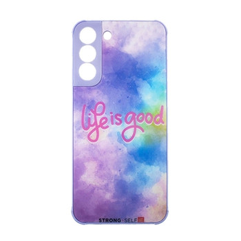 Θήκη Πλάτης Πλαστική με Σχέδια για Samsung Galaxy S22 - Χρώμα: Πολύχρωμο Μωβ Θήκη Πλάτης Πλαστική με Σχέδια για Samsung Galaxy S22 - Χρώμα: Πολύχρωμο Μωβ