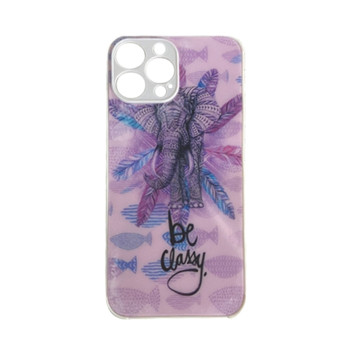 Θήκη Πλάτης Πλαστική με Σχέδια για Apple iPhone 13 Pro Max - Χρώμα: Μωβ με Ελεφαντάκι Θήκη Πλάτης Πλαστική με Σχέδια για Apple iPhone 13 Pro Max - Χρώμα: Μωβ με Ελεφαντάκι