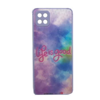 Θήκη Πλάτης Πλαστική με Σχέδια για Samsung Galaxy A22 5G - Χρώμα: Πολύχρωμο Μωβ Θήκη Πλάτης Πλαστική με Σχέδια για Samsung Galaxy A22 5G - Χρώμα: Πολύχρωμο Μωβ