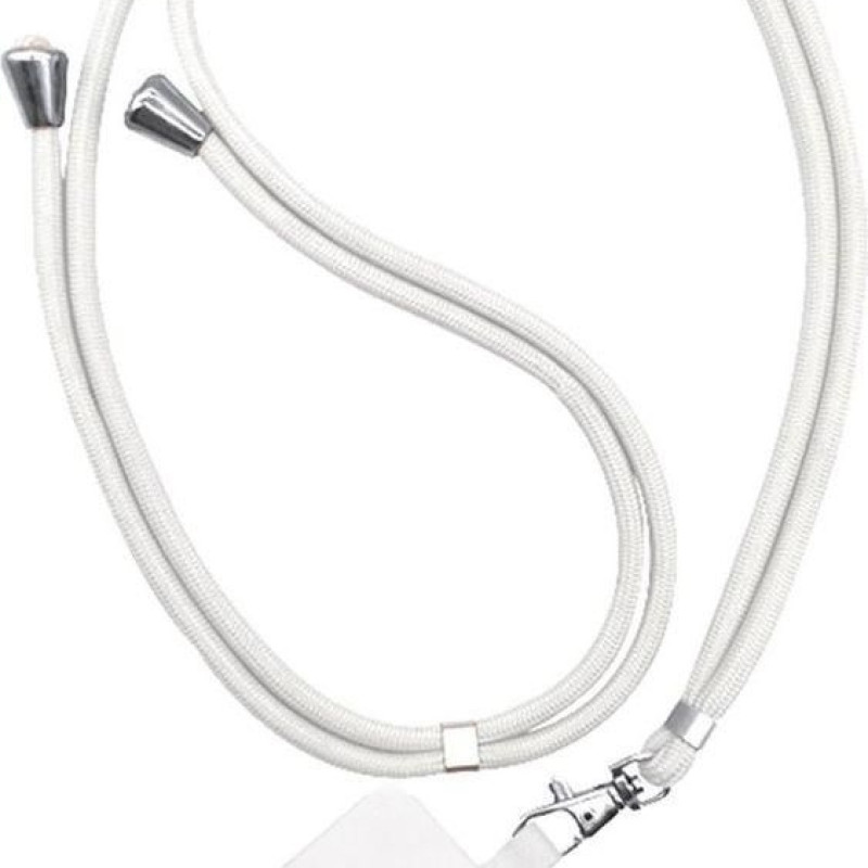 Λουράκι/ Μπρελόκ Λαιμού με Αποσπώμενη Άκρη για Κινητό - Χρώμα: Λευκό