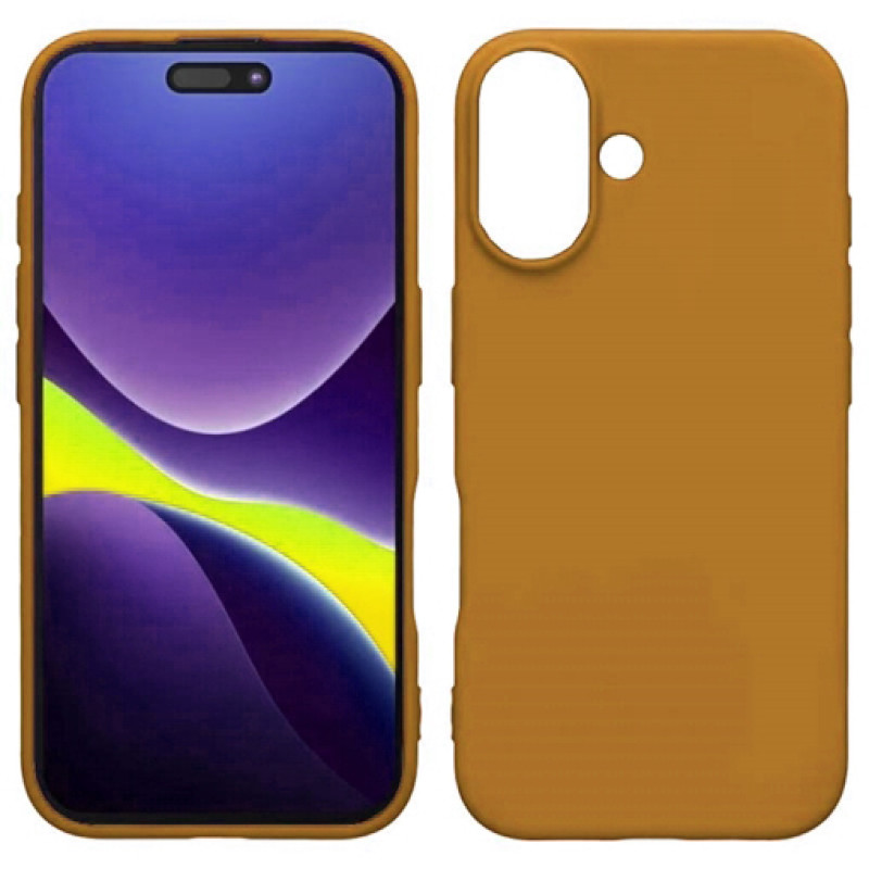 Θήκη Πλάτης Σιλικόνης Soft για Apple iPhone 16 Plus - Χρώμα: Ταμπά