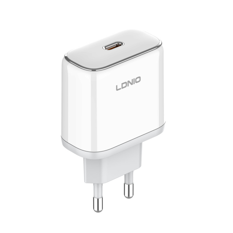 LDNIO Q1415 GAN Φορτιστής με Θύρα USB-C & Καλώδιο Type-C σε Type-c 45W Power Delivery - Χρώμα: Λευκό