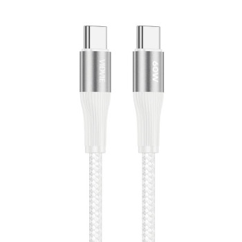 VIDVIE CB4038-2C&C 60W Καλώδιο Γρήγορης Φόρτισης & Μεταφοράς Δεδομένων Type-C σε Type-C (2M) - Χρώμα: Λευκό VIDVIE CB4038-2C&C 60W Καλώδιο Γρήγορης Φόρτισης & Μεταφοράς Δεδομένων Type-C σε Type-C (2M) - Χρώμα: Λευκό