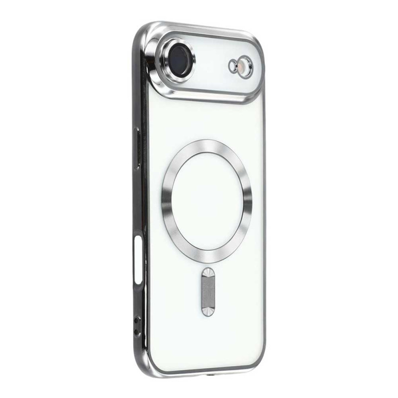 Θήκη Πλάτης Σιλικόνης με Ενσωματωμένο Τζαμάκι Κάμερας & Magsafe για iPhone 17 Air - Χρώμα: Ασημί