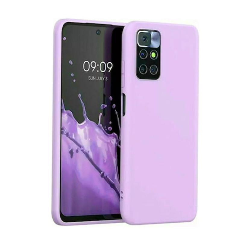 Θήκη Πλάτης Σιλικόνης Soft HQ για Xiaomi Redmi 10 Χρώμα: Λιλά