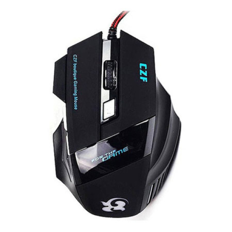 Optical Mouse T6 Ποντίκι με RGB Φωτισμό 7 LED - Χρώμα: Μαύρο