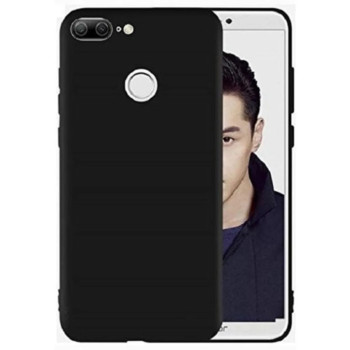 Θήκη Πλάτης Σιλικόνης Απλή για Honor 9 Lite - Χρώμα: Μαύρο