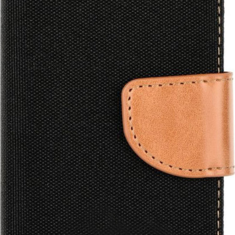 Θήκη Βιβλίο Goospery Canvas Diary με Κλίπ για Samsung Galaxy S9 - Χρώμα: Μαύρο / Καφέ