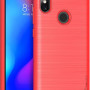 Θήκη Πλάτης Σιλικόνης Carbon για Xiaomi Redmi Note 6 - Χρώμα: Κόκκινο