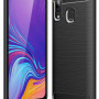 Θήκη Πλάτης Σιλικόνης Carbon για Samsung Galaxy A20/A30 - Χρώμα: Μαύρο