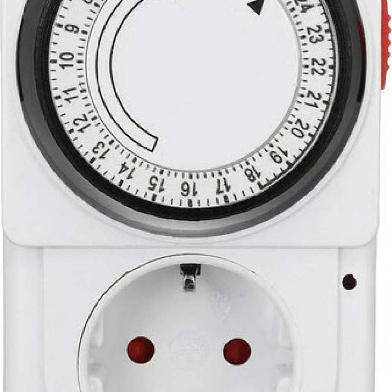 Andowl Q-A113 24 Ώρες Plug-in Χρονοδιακόπτης Διακόπτης Μηχανικός Προγραμματιζόμενος με Υποδοχή Ηλεκτρικής Ενέργειας – Χρώμα: Άσπρο