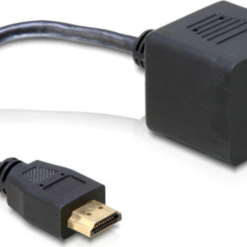 Μετατροπέας HDMI Male σε HDMI 2x Female - Χρώμα: Μαύρο Μετατροπέας HDMI Male σε HDMI 2x Female - Χρώμα: Μαύρο