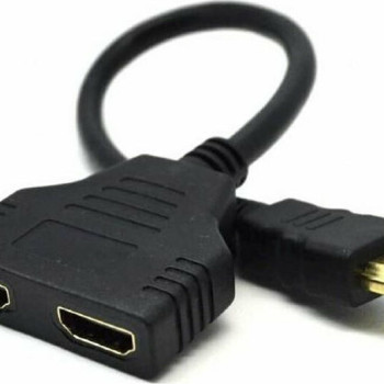 Andowl Q-C29 Μετατροπέας HDMI Male σε HDMI 2x Female - Χρώμα: Μαύρο