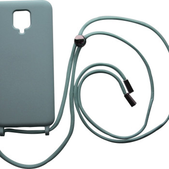 Θήκη Σιλικόνης Πλάτης με Λουράκι για Xiaomi Redmi 9 Pro / 9S / 9 Pro Max - Χρώμα: Μπλε