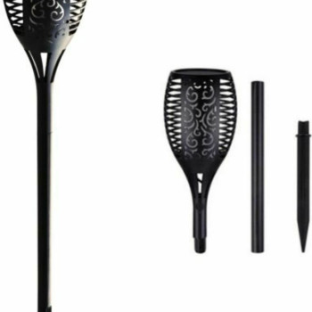 Spot Light Στεγανό Καρφωτό Ηλιακό Φωτιστικό IP65 με Ανιχνευτή Κίνησης & Αισθητήρα Φωτός & Θερμό Λευκό Φως XF-6018 7730 - Χρώμα: Μαύρο