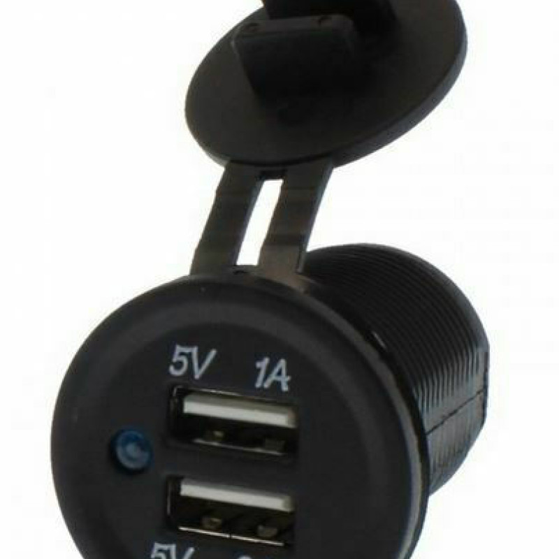 RCHANG W05237 Φορτιστής με 2X USB 5V/1A, 5V/2.1A - Χρώμα: Μαύρο