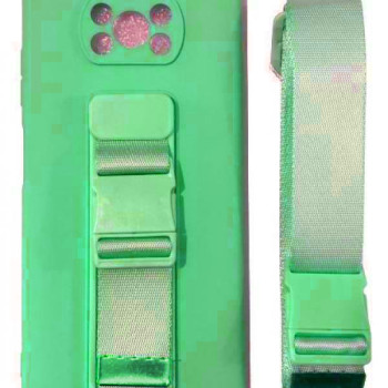 Θήκη Σιλικόνης Πλάτης με Ζώνη για Xiaomi Poco X3 / X3 Pro - Χρώμα: Τιρκουάζ