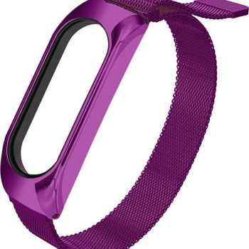 Μεταλλικό Λουράκι για Xiaomi Mi Band 3/Mi Smart Band 4 - Χρώμα: Μώβ Μεταλλικό Λουράκι για Xiaomi Mi Band 3/Mi Smart Band 4 - Χρώμα: Μώβ