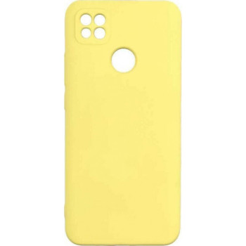 Θήκη Πλάτης Σιλικόνης Απλή για Xiaomi Redmi 9C - Χρώμα: Κίτρινο