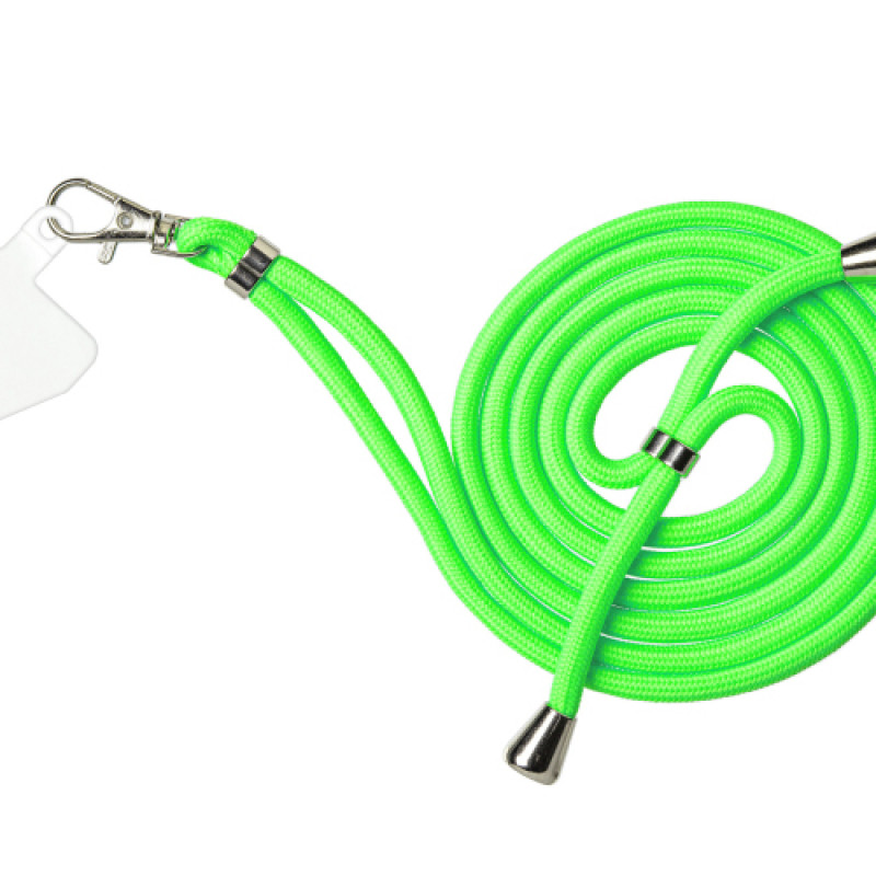 Λουράκι/ Μπρελόκ Λαιμού με Αποσπώμενη Άκρη για Κινητό - Χρώμα: Φωσφοριζέ Πράσινο