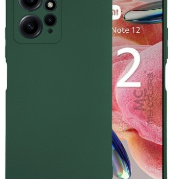Θήκη Πλάτης Σιλικόνης Απλή για Xiaomi Redmi 12 4G - Χρώμα: Σκούρο Πράσινο