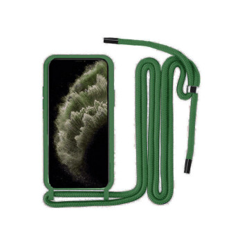 Θήκη Σιλικόνης με Λουράκι & Κάμερα Προστασίας για Samsung Galaxy A51 - Χρώμα: Σκούρο Πράσινο Θήκη Σιλικόνης με Λουράκι & Κάμερα Προστασίας για Samsung Galaxy A51 - Χρώμα: Σκούρο Πράσινο