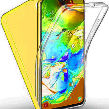 Θήκη Μπρος/Πίσω 360° για Samsung Galaxy A50 - Χρώμα: Κίτρινο