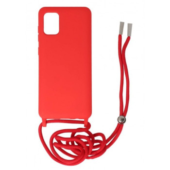 Θήκη Σιλικόνης με Λουράκι για Samsung Galaxy A31 A315F - Χρώμα: Κόκκινο Θήκη Σιλικόνης με Λουράκι για Samsung Galaxy A31 A315F - Χρώμα: Κόκκινο