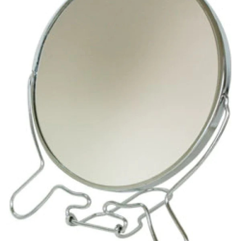 Επιτραπέζιος Καθρεύτης Διπλής Όψης 5'' - Χρώμα: Ασημί