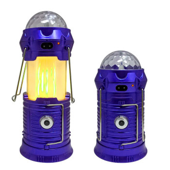 Επαναφορτιζόμενο Ηλιακό Φανάρι για Κάμπινγκ USB SX-6808T - Χρώμα: Μπλε