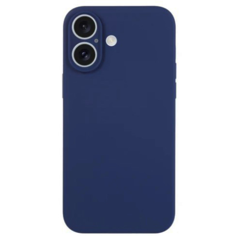 Θήκη Πλάτης Σιλικόνης Soft για Apple iPhone 16 Plus - Χρώμα: Σκούρο Μπλέ