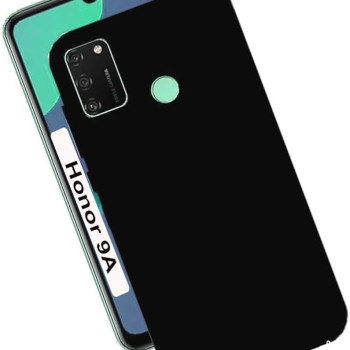 Θήκη Πλάτης Σιλικόνης Απλή για Honor 9A - Χρώμα: Μαύρο