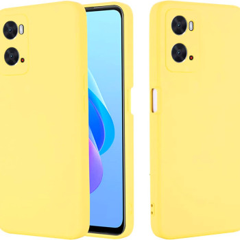 Θήκη Πλάτης Σιλικόνης Soft για Oppo A76 - Χρώμα: Κίτρινο