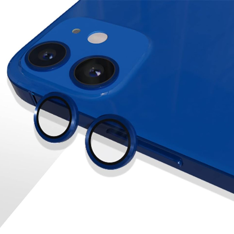 Wsfive Full Cover Full Glue Tζαμάκι Προστασίας Πίσω Κάμερας για για Apple iPhone 11/12/12 Mini - Χρώμα: Μπλέ