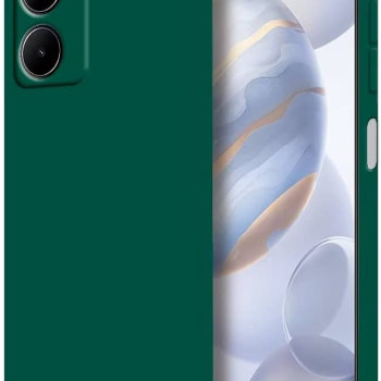 Θήκη Πλάτης Σιλικόνης Soft για Realme C33 - Χρώμα: Σκούρο Πράσινο