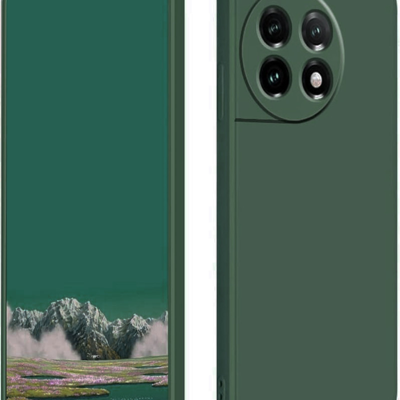 Θήκη Πλάτης Σιλικόνης Soft για Oneplus 11 - Χρώμα: Σκούρο Πράσινο